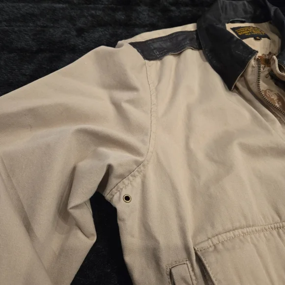 Schott Bros Jacket Type A-2 Military Style Bomber Flight Lambskin Canvas Jacket - Picture 3 of 10